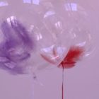 Flotte store gennemsigtige heliumballoner med fjer