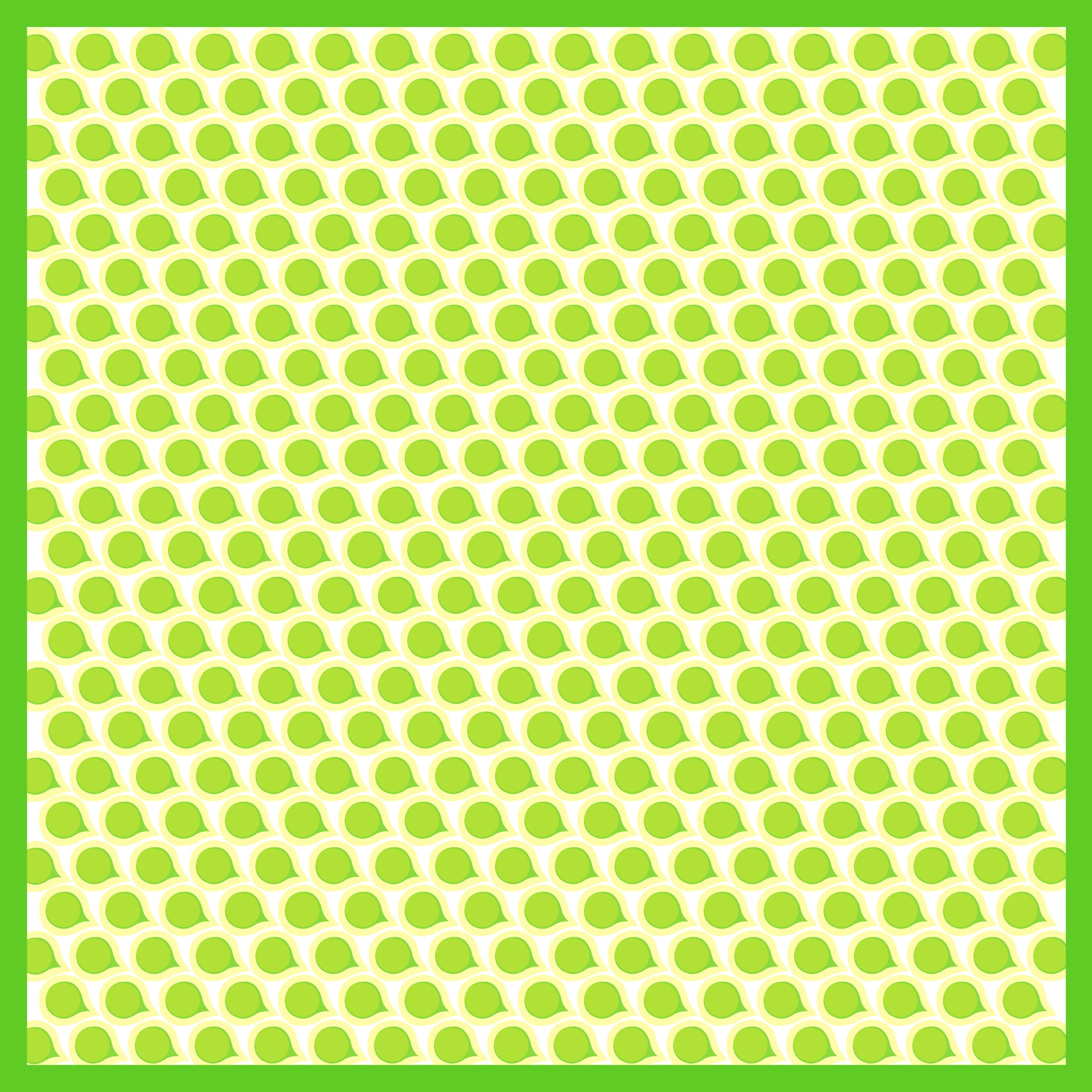 Silketørklæde med prikker - Polka twist grøn