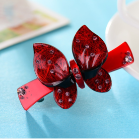 Sommerfugl hårspænde – rød